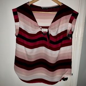 New York & Co. Keyhole Striped Top